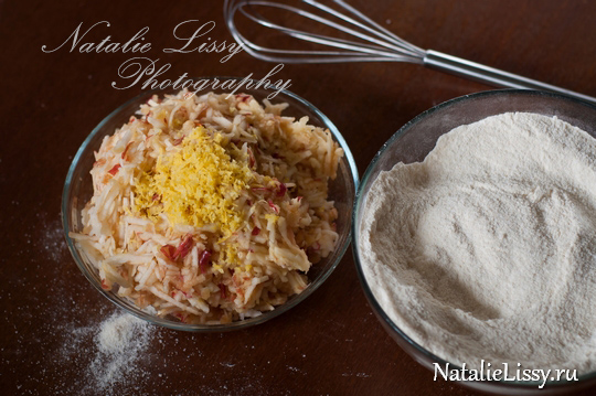 насыпной пирог с яблоками 
