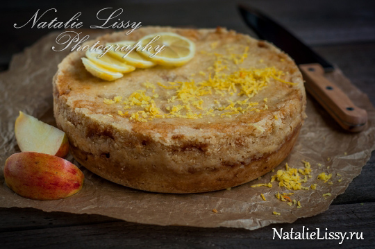 насыпной пирог с яблоками